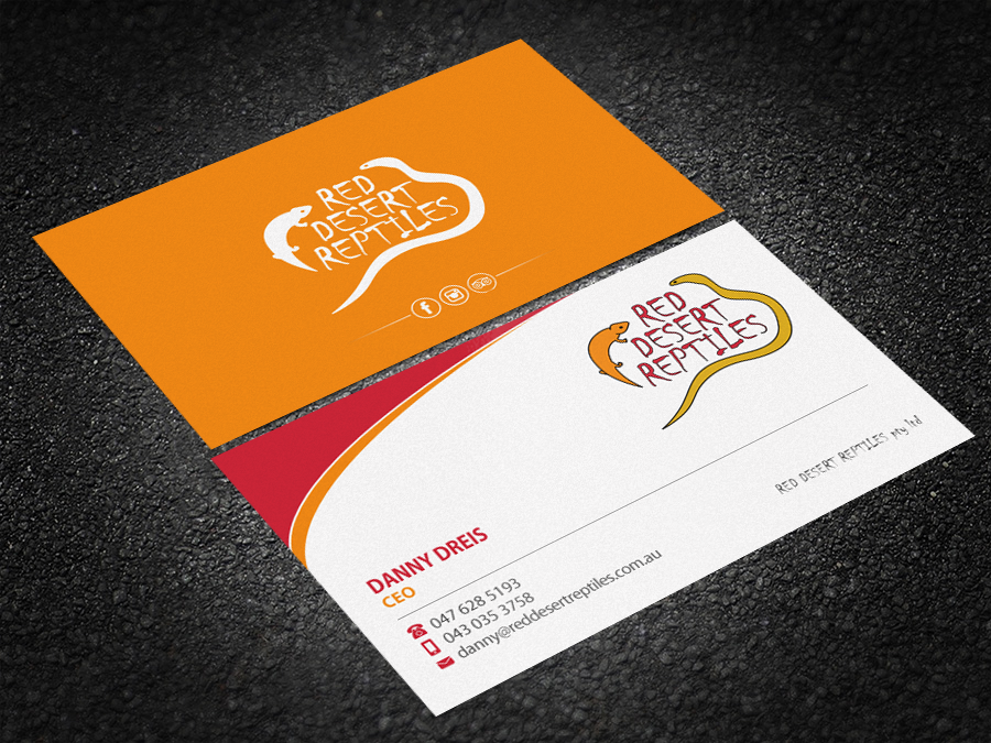Business Card Design by Brand aid for Red Desert Reptiles | Design #16932886