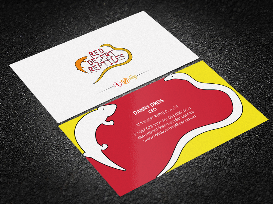 Business Card Design by Brand aid for Red Desert Reptiles | Design #16932887