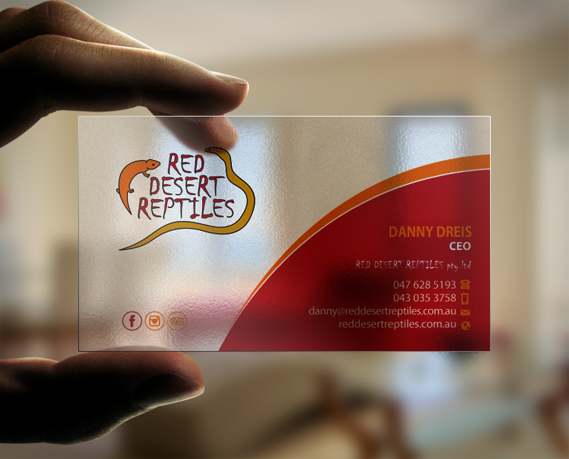 Business Card Design by Brand aid for Red Desert Reptiles | Design #16932888