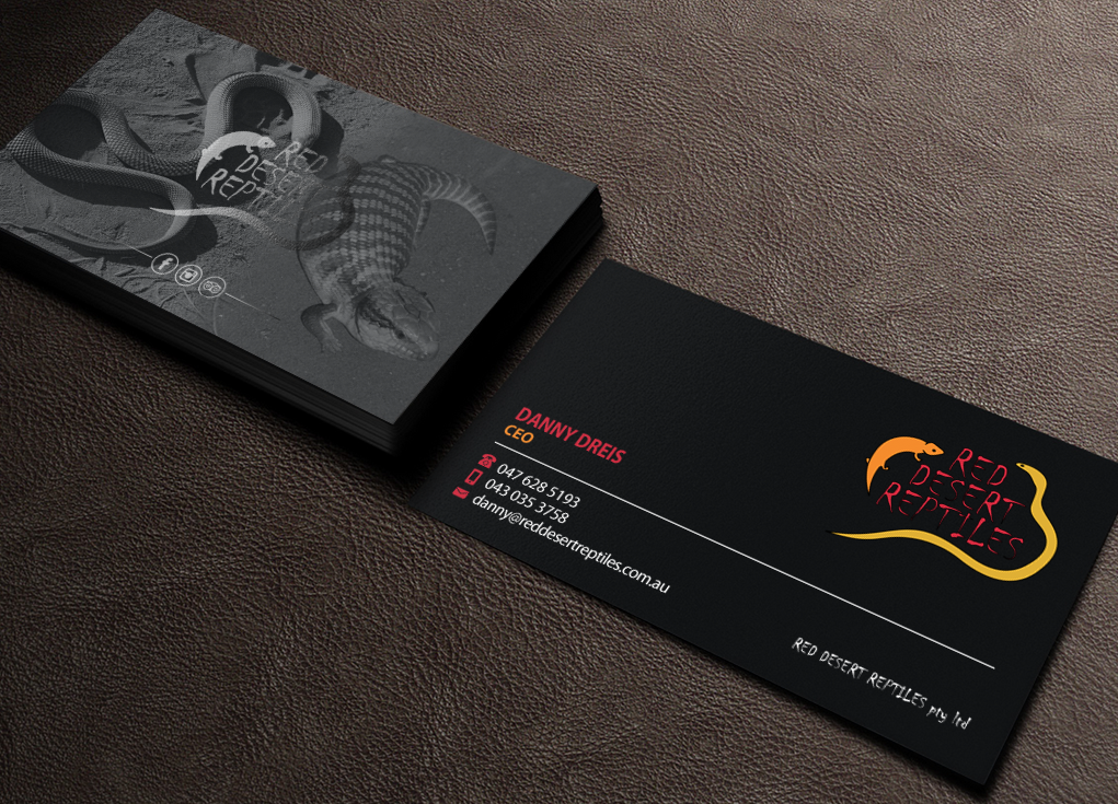 Business Card Design by Brand aid for Red Desert Reptiles | Design #16956265
