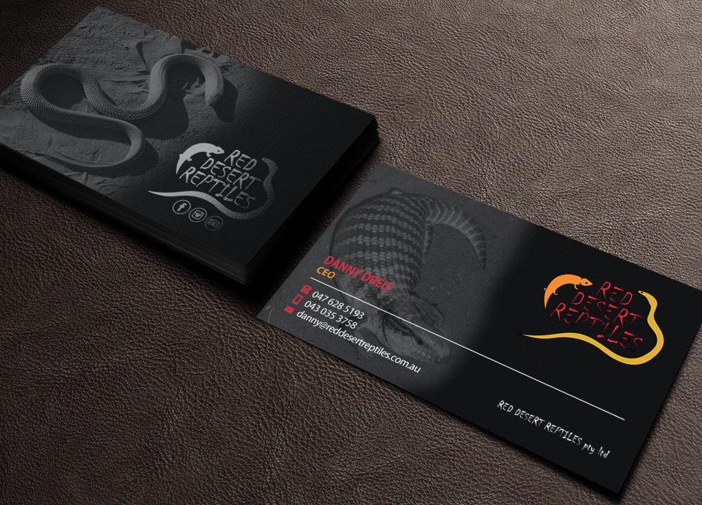 Business Card Design by Brand aid for Red Desert Reptiles | Design #16956301