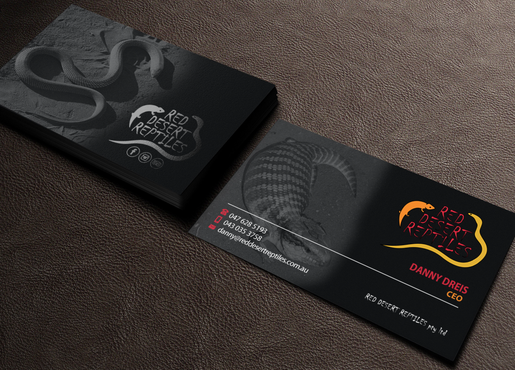 Business Card Design by Brand aid for Red Desert Reptiles | Design #16972997
