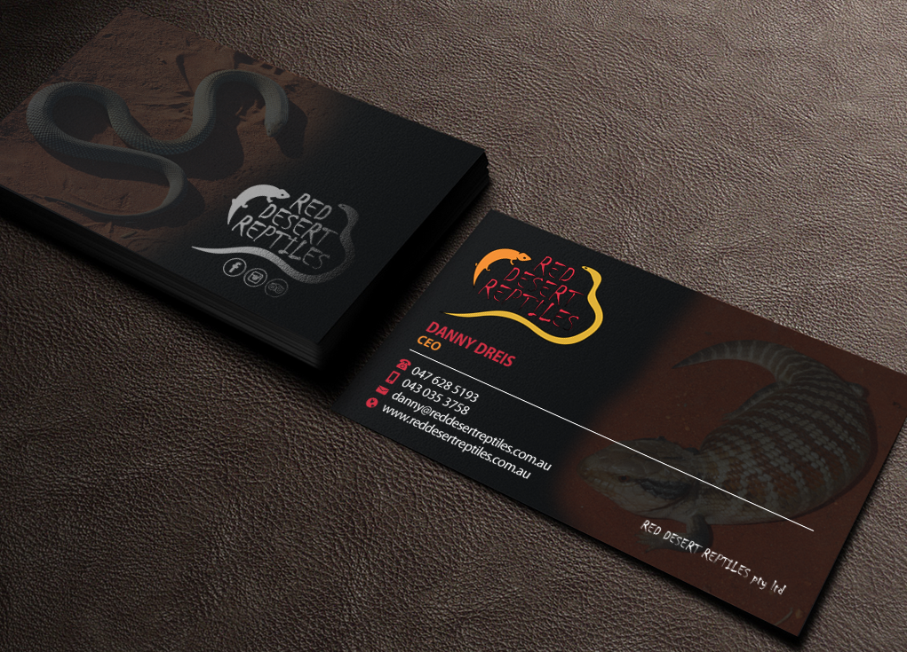 Diseño de Tarjeta de Presentación por Brand aid para Red Desert Reptiles | Diseño: #17007120