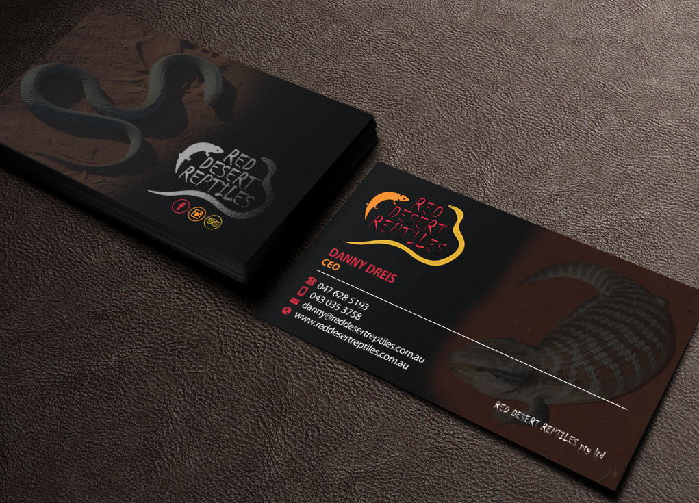 Business Card Design by Brand aid for Red Desert Reptiles | Design #17023911