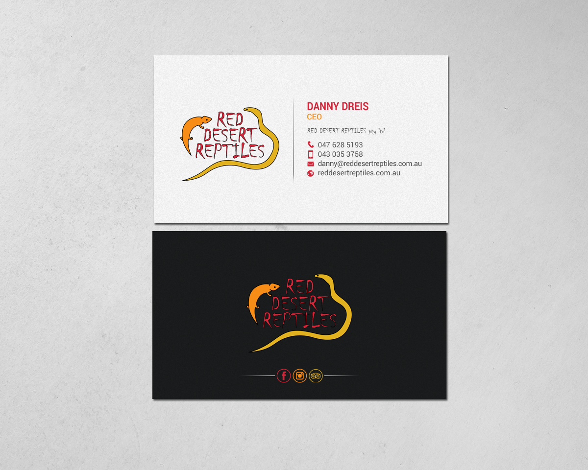 Design de Carte de Visite par chandrayaan.creative pour Red Desert Reptiles | Design #16928224