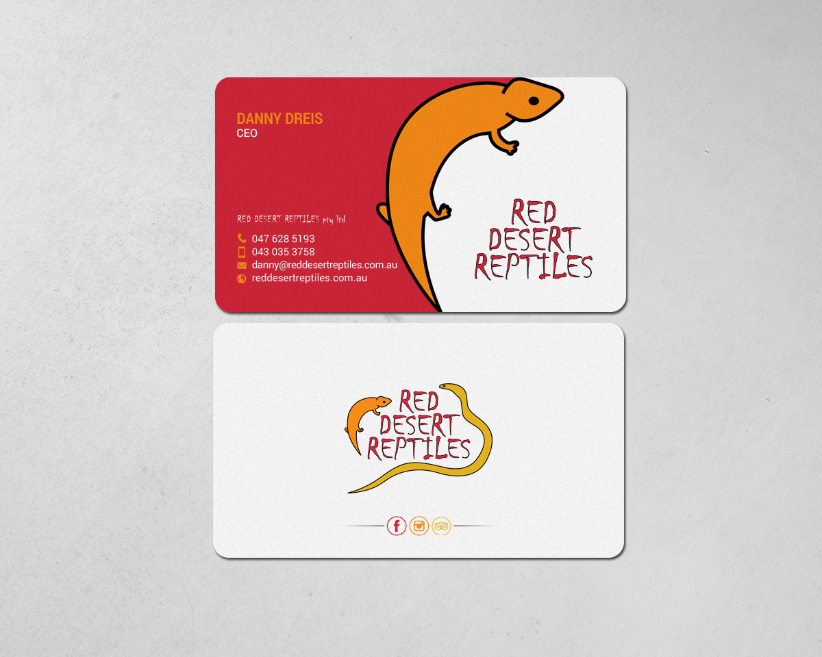 Business Card Design by chandrayaan.creative for Red Desert Reptiles | Design #16928688