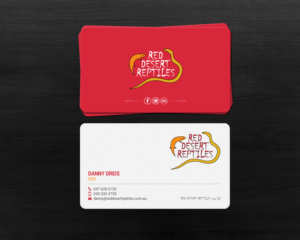 Diseño de Tarjeta de Presentación por chandrayaan.creative para Red Desert Reptiles | Diseño: #16932124
