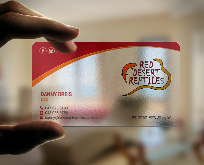 Diseño de Tarjeta de Presentación por chandrayaan.creative para Red Desert Reptiles | Diseño #16932977