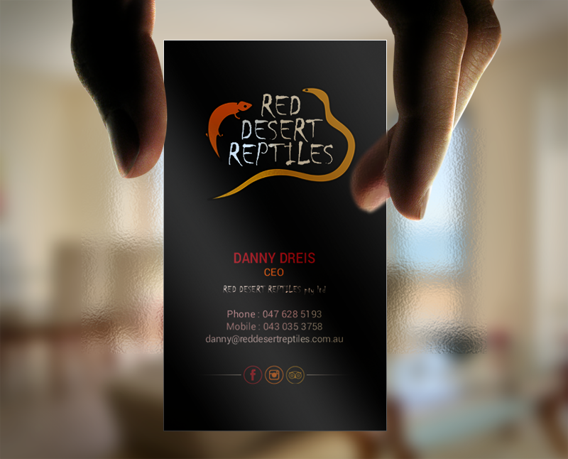 Diseño de Tarjeta de Presentación por chandrayaan.creative para Red Desert Reptiles | Diseño #16933010