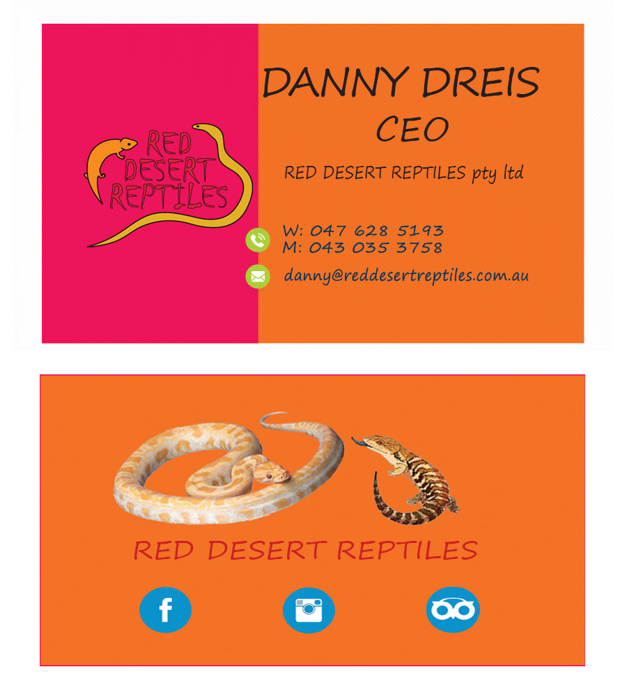Diseño de Tarjeta de Presentación por abdeddine14 para Red Desert Reptiles | Diseño #17004793
