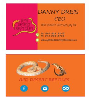 Design de Carte de Visite par abdeddine14 pour Red Desert Reptiles | Design : #17004793