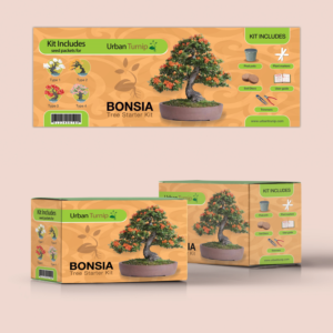 Package Design for  a  Grow Your Own Bonsai tree kit | Packaging Design by falcon.wings