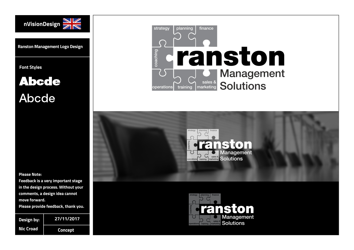 Logo Design by nvisiondesign.co.uk for Cranston Management Solutions | Design #16932201
