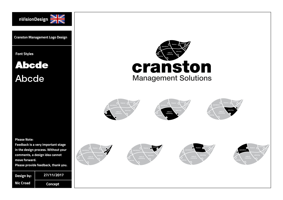Logo-Design von nvisiondesign.co.uk für Cranston Management Solutions | Design #16934354