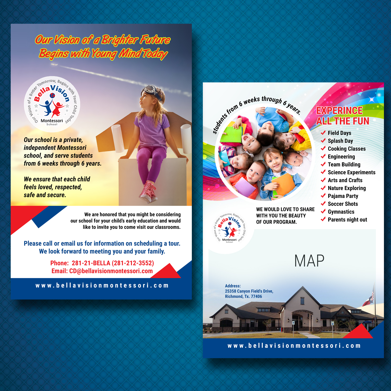 Flyer Design by uk for BellaVision Montessori | Design #16933148