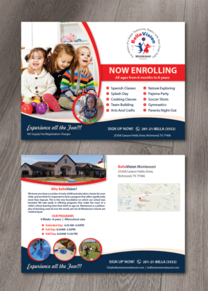 Diseño de Flyer por alex989 para BellaVision Montessori | Diseño: #16949954
