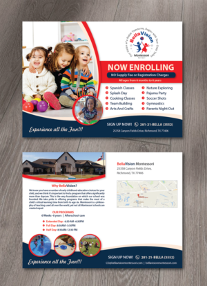 Diseño de Flyer por alex989 para BellaVision Montessori | Diseño: #16950143