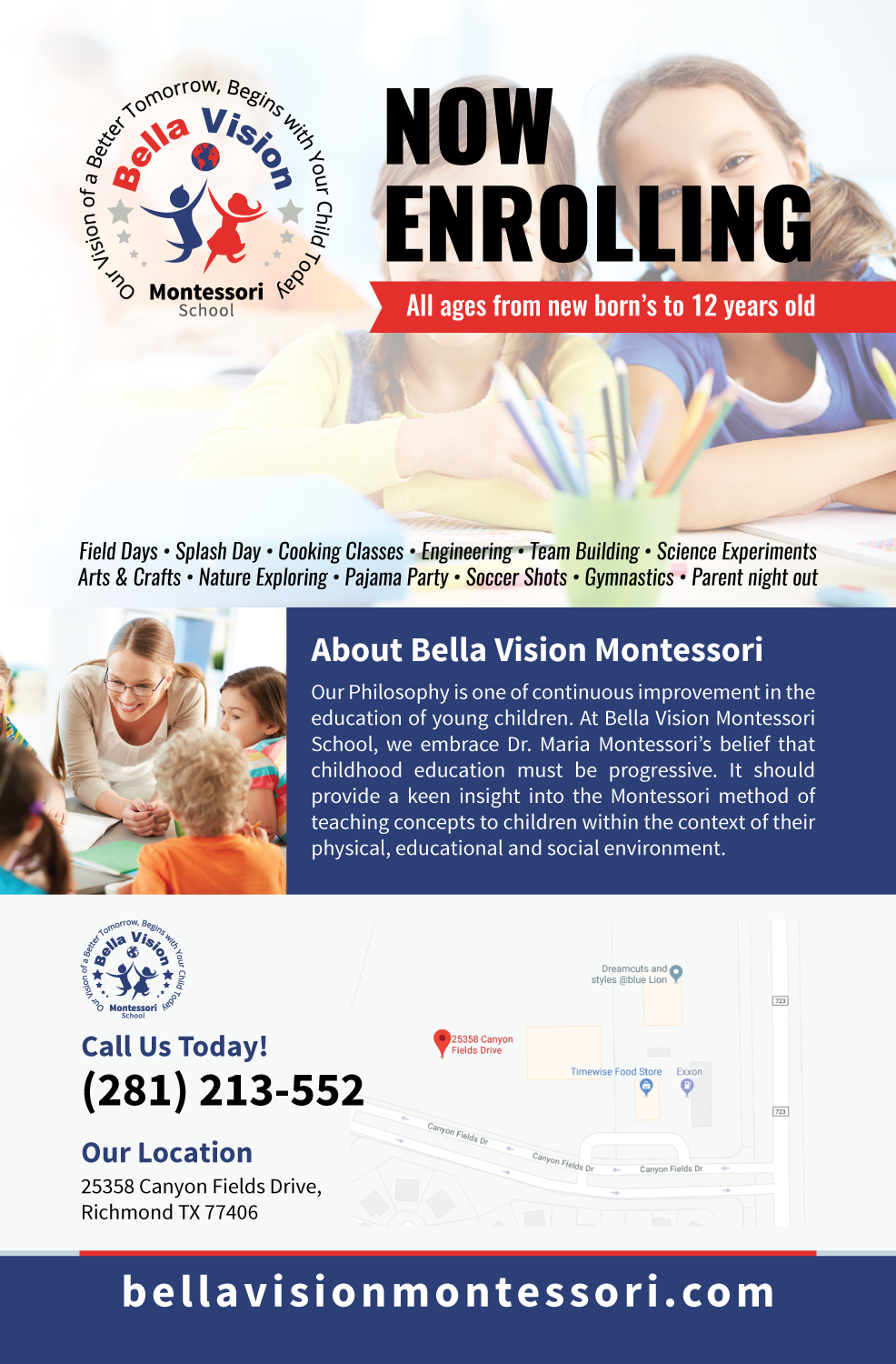 Flyer Design by adiazudin for BellaVision Montessori | Design #16931064
