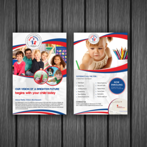 Diseño de Flyer por debdesign para BellaVision Montessori | Diseño: #16934344
