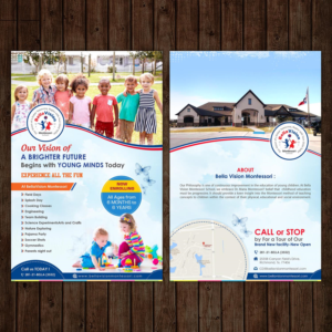 Diseño de Flyer por debdesign para BellaVision Montessori | Diseño: #16934549
