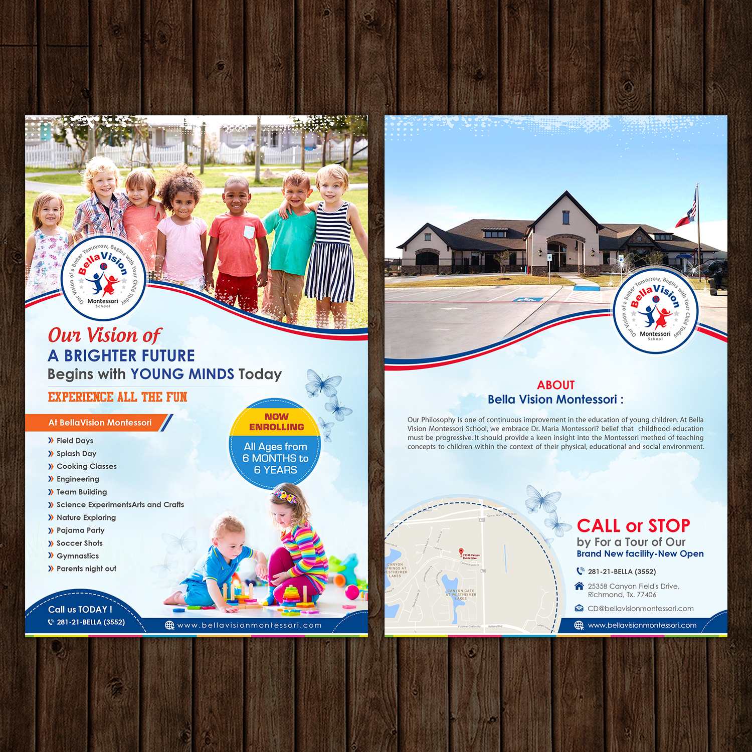 Flyer Design by debdesign for BellaVision Montessori | Design #16934619