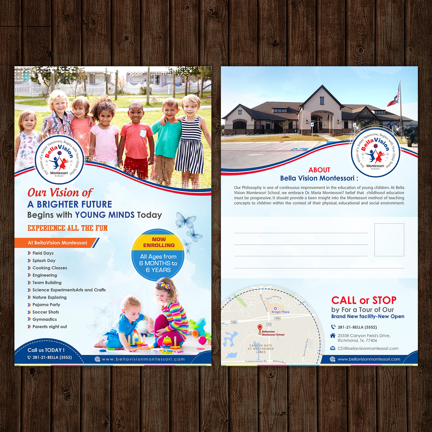 Diseño de Flyer por debdesign para BellaVision Montessori | Diseño #16935519