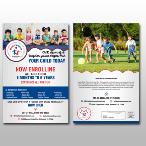 Diseño de Flyer por debdesign para BellaVision Montessori | Diseño: #16951757