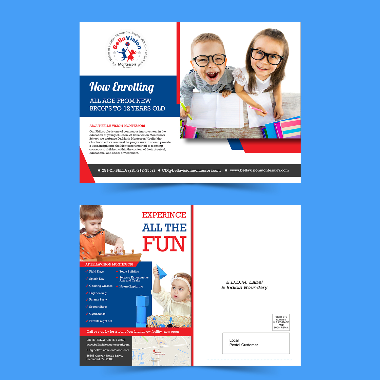 Flyer Design by Deepak_9_Malhotra for BellaVision Montessori | Design #16936192
