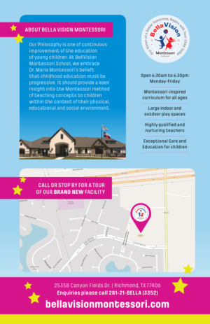 Flyer Design by Brisbane Graphic for BellaVision Montessori | Design: #16932202