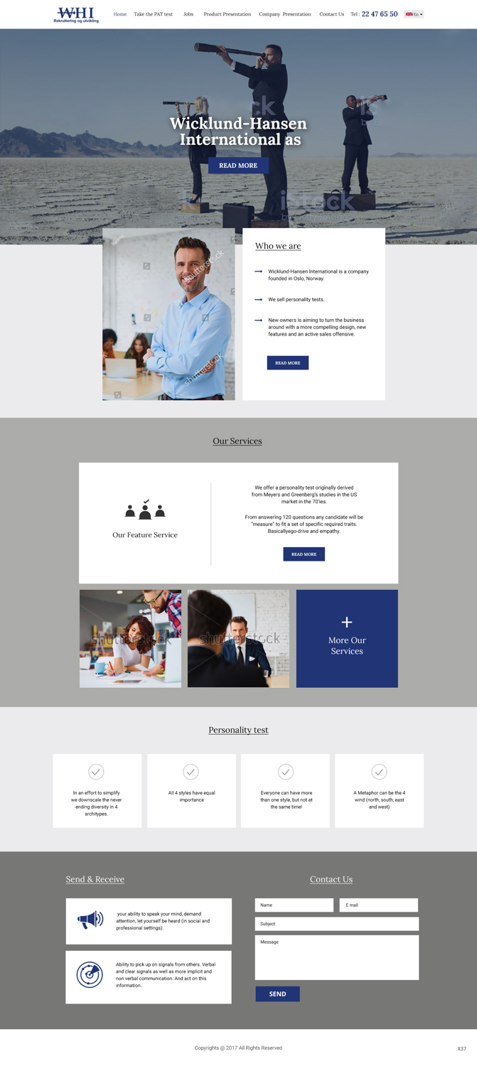 Web-Design von pb für Wicklund Hansen International | Design #16974272