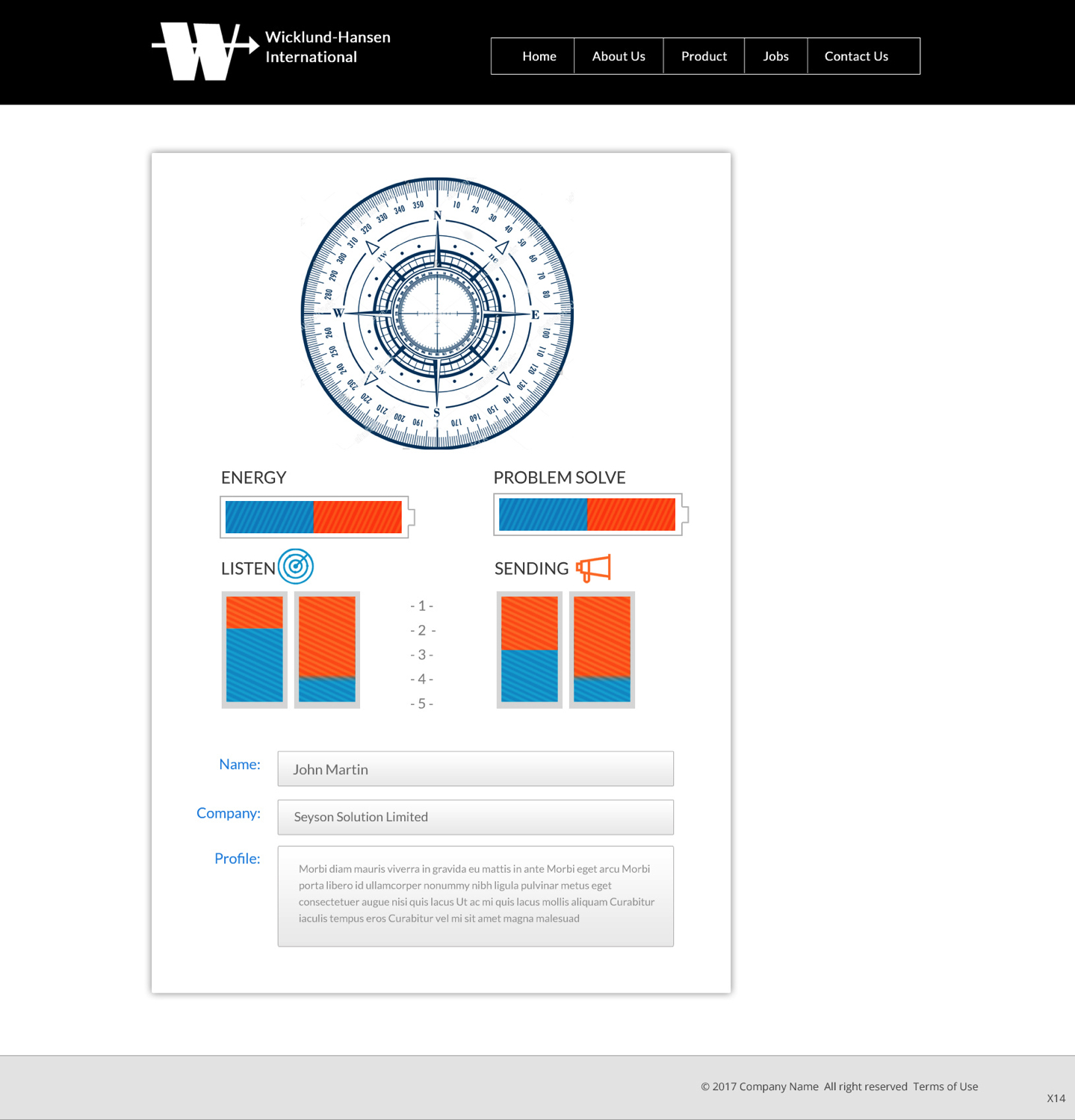 Diseño Web por pb para Wicklund Hansen International | Diseño #17017029