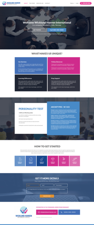 Web-Design von lemosys infotech für Wicklund Hansen International | Design: #16966755