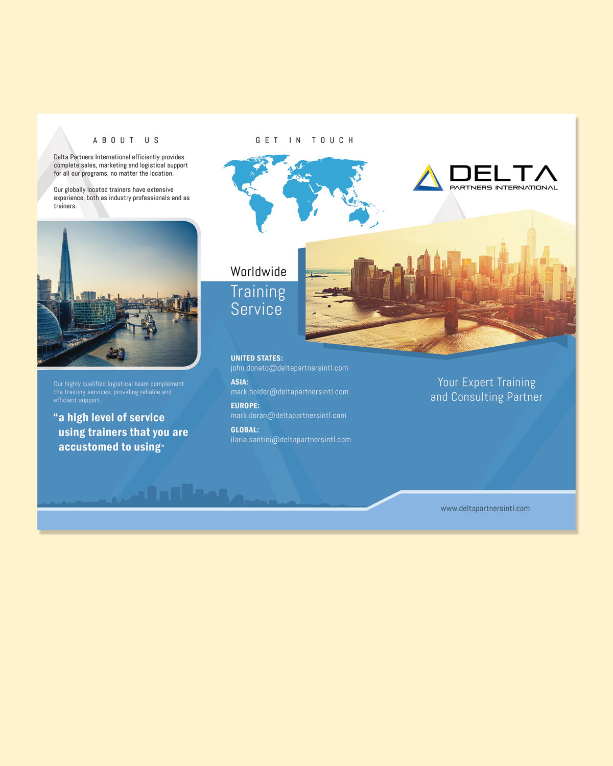 Brochure Design by LeonFX for Delta Partners International | Design #16958115