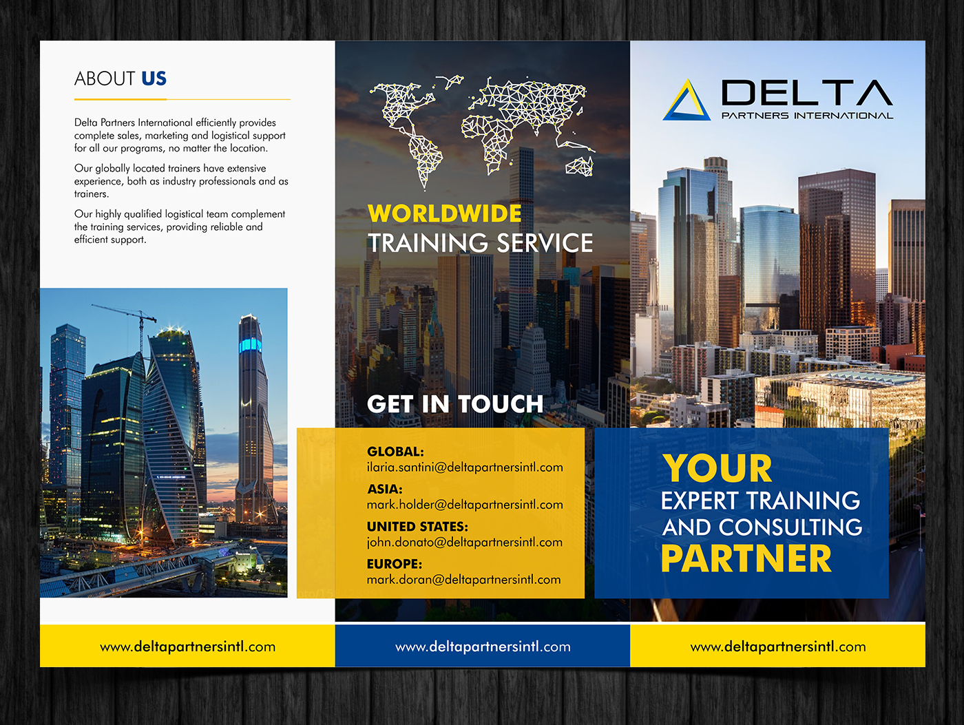 Diseño de Brochure por ecorokerz para Delta Partners International | Diseño #16958074