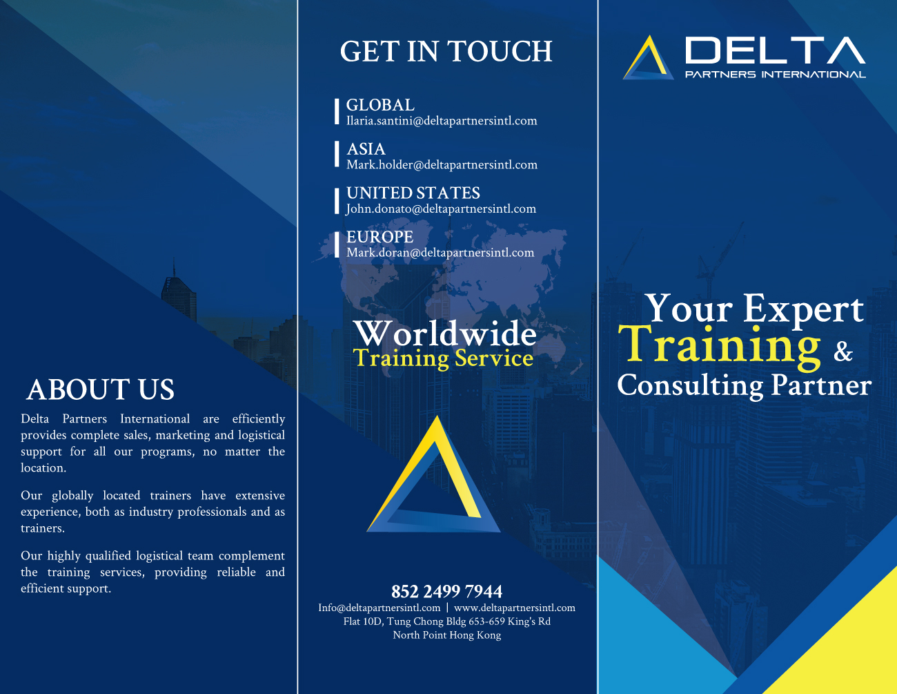 Brochure Design by Dexter Solutions for Delta Partners International | Design #16975903