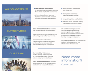 Design de Brochure par eve joanne design pour Delta Partners International | Design : #16994941