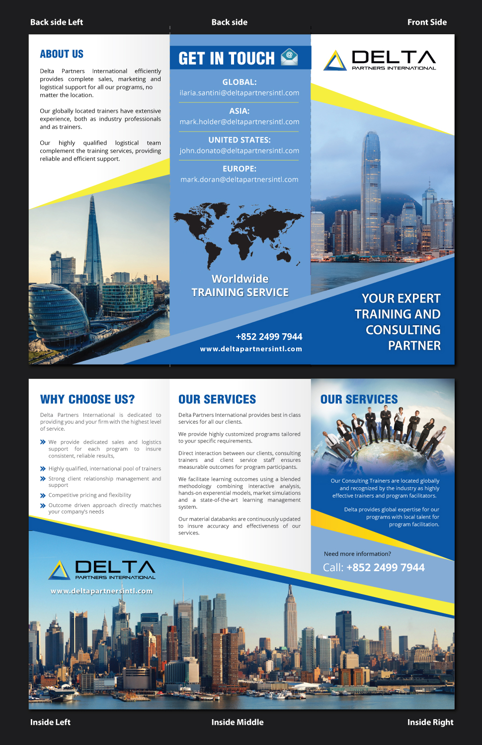 Diseño de Brochure por meet007 para Delta Partners International | Diseño #16987914
