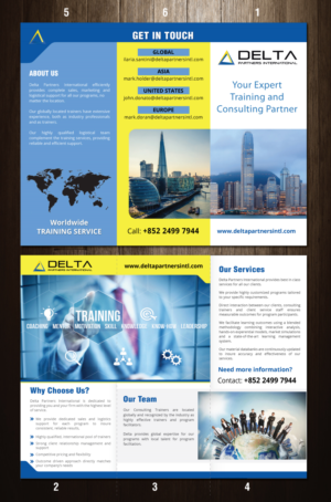 Design de Brochure par meet007 pour Delta Partners International | Design : #16989127