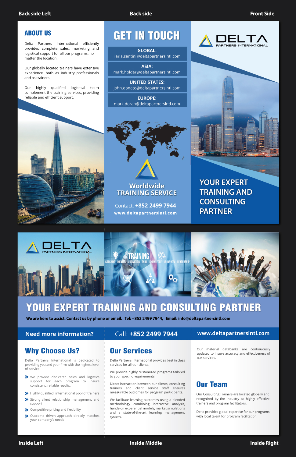 Brochure Design by meet007 for Delta Partners International | Design #16990289