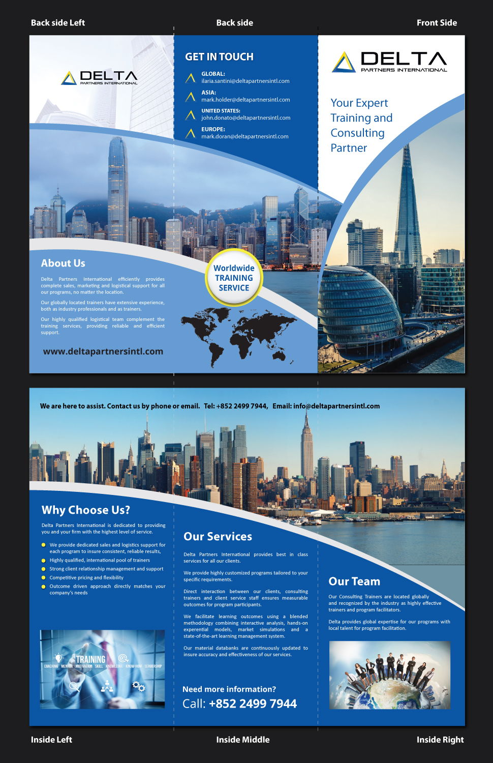 Diseño de Brochure por meet007 para Delta Partners International | Diseño #16990947