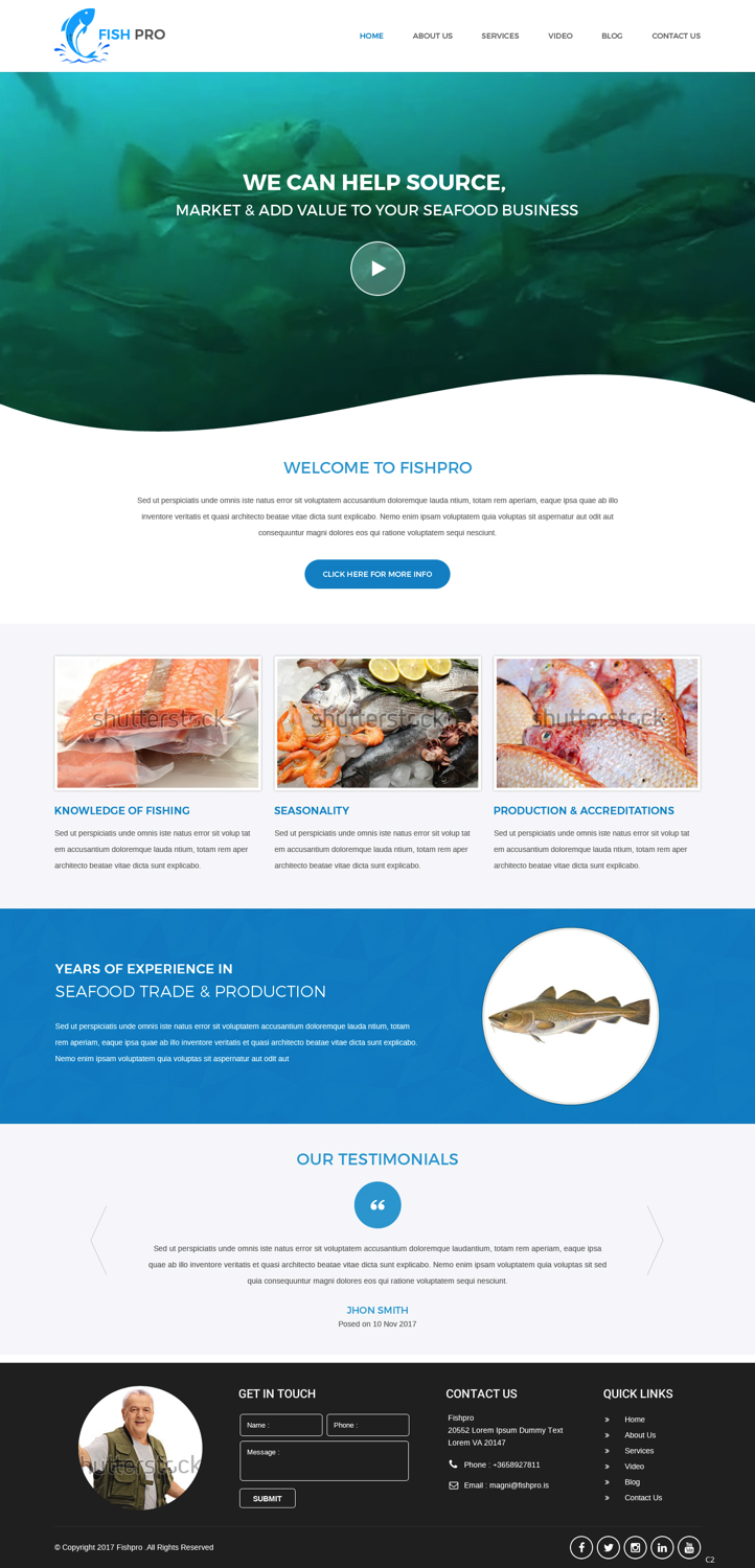 Web Design by pb for Fishpro | Design #16974079