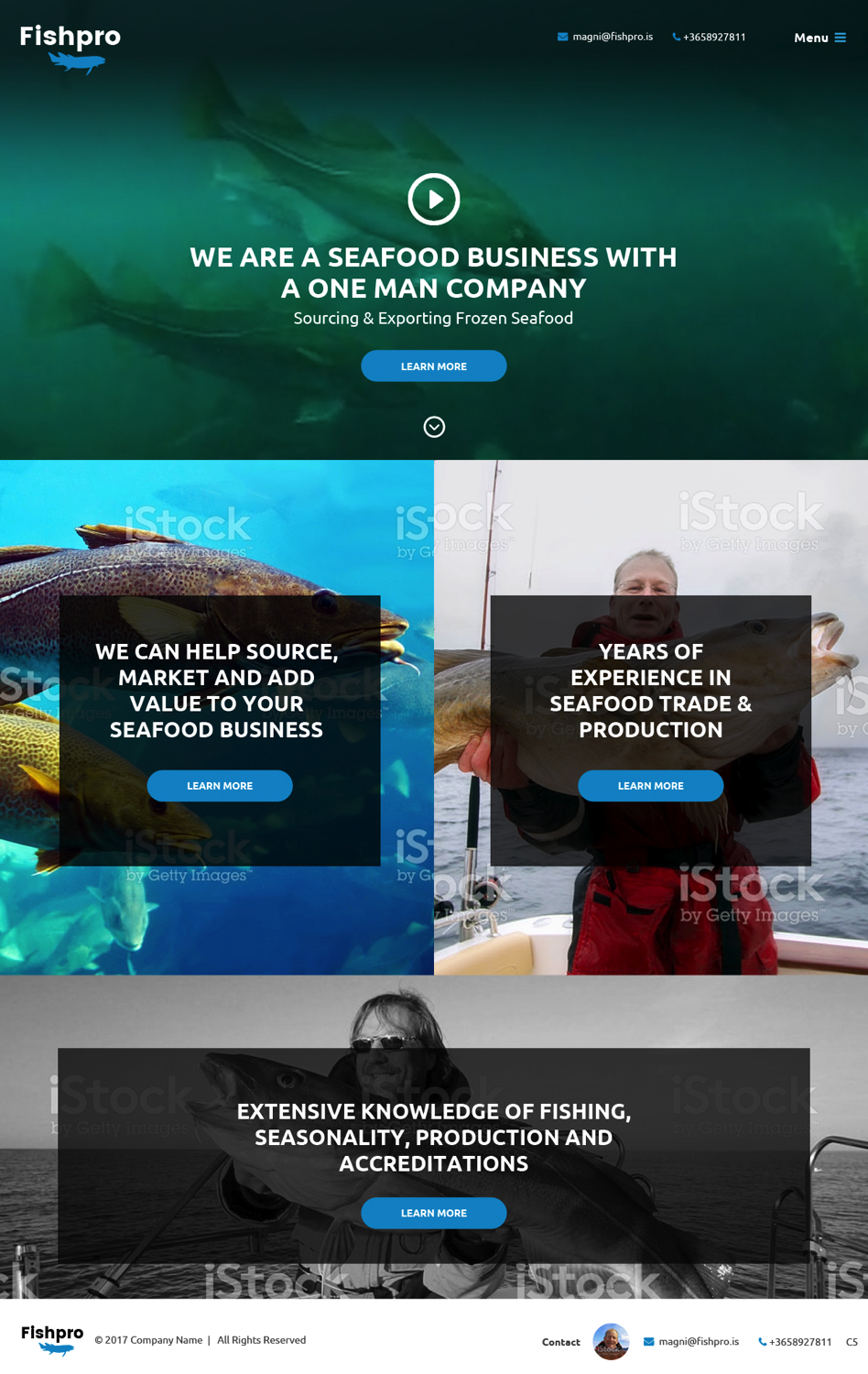 Web Design par pb pour Fishpro | Design #16974081