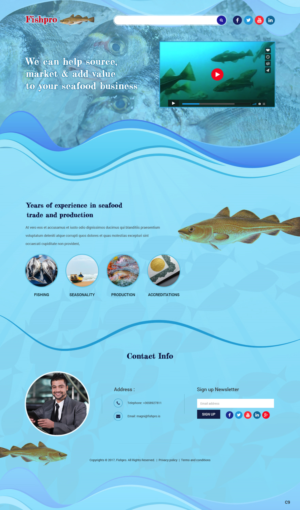 Web Design par pb pour Fishpro | Design : #16974082