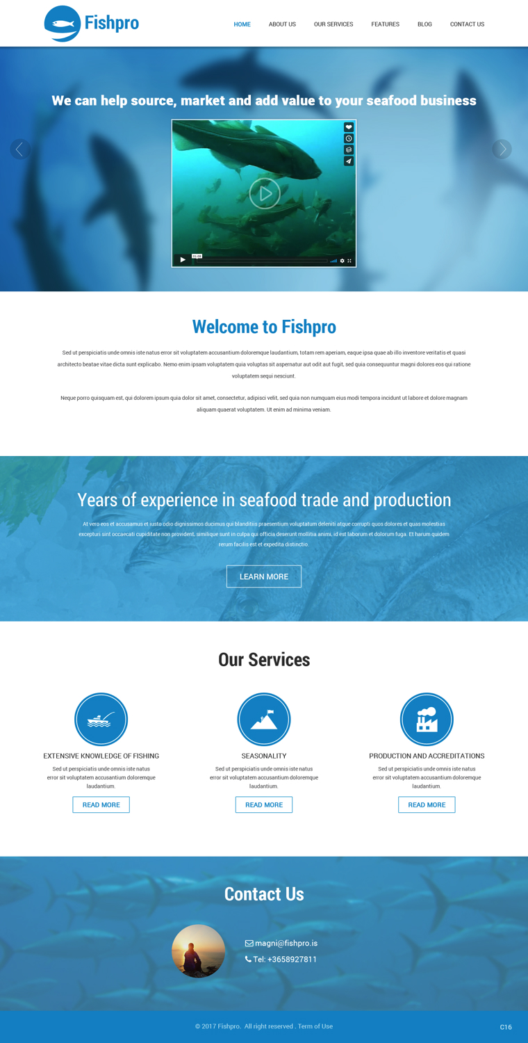 Web Design par pb pour Fishpro | Design #16974088