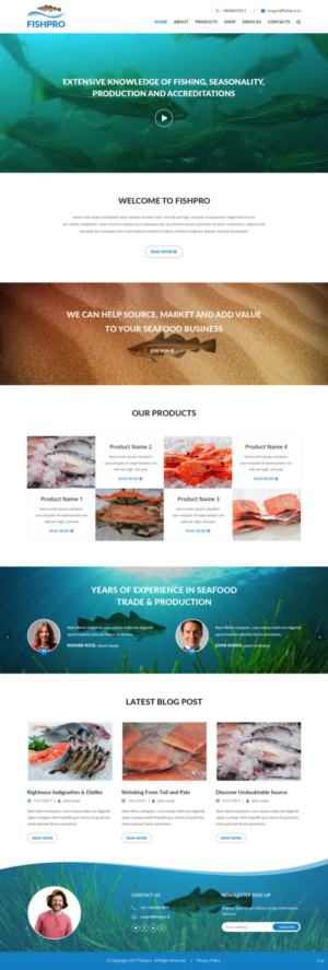 Web Design par pb pour Fishpro | Design : #16974089