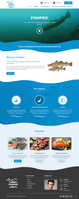 Web Design par pb pour Fishpro | Design : #16974090