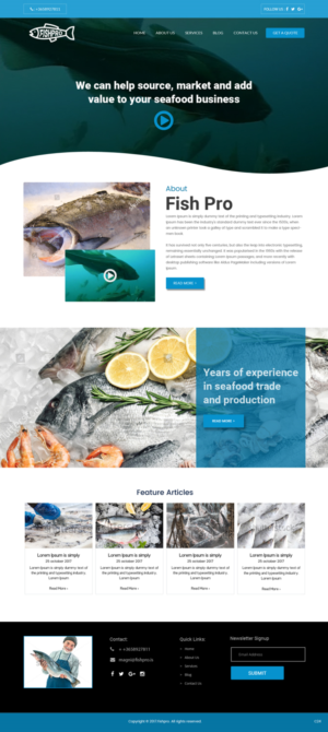 Web Design par pb pour Fishpro | Design : #16974091