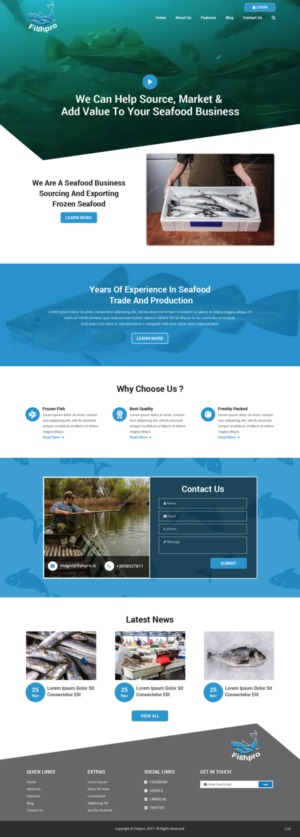 Web Design par pb pour Fishpro | Design : #16974098
