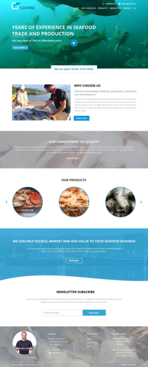Web Design par pb pour Fishpro | Design : #16974100