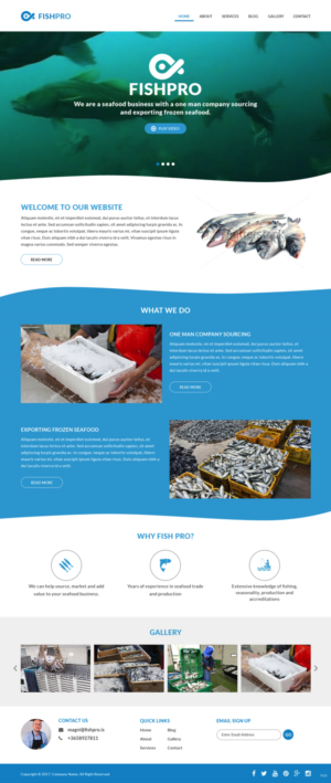 Web Design par pb pour Fishpro | Design : #16974101